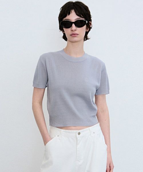 【R NECK SET】[2 PACK] MINIMAL LOGO KNIT PACKAGE _8 COLOR