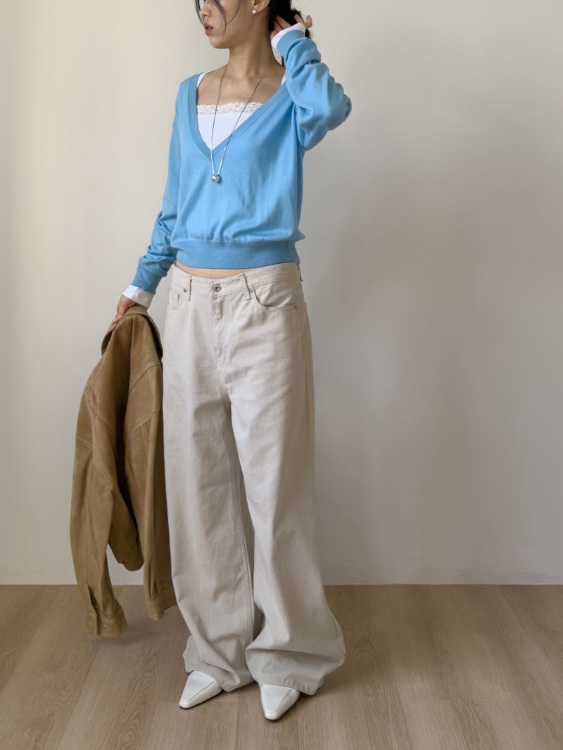 Georgia Deep V-Neck Knit