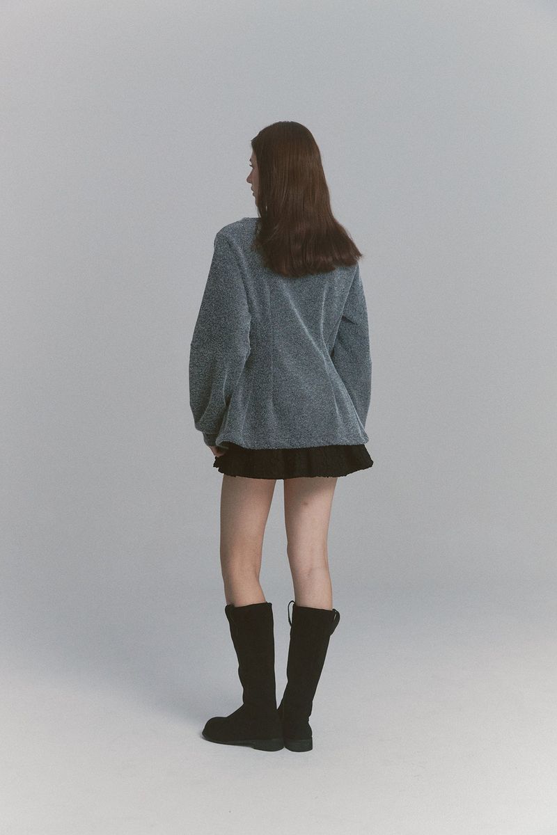 Angora Flare Sweatshirt Charcoal