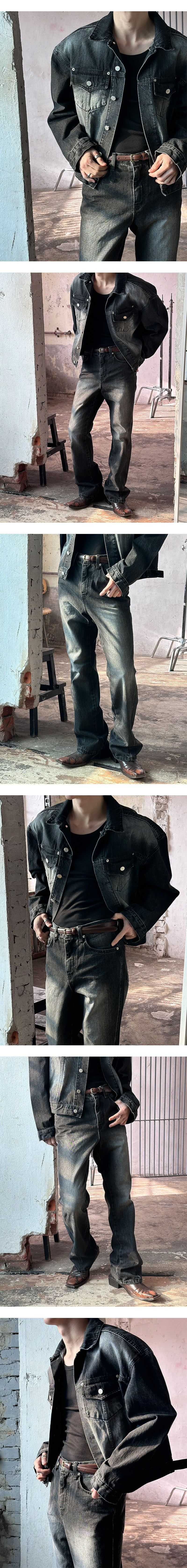  [S/S] Curve flare denim pants(2color)