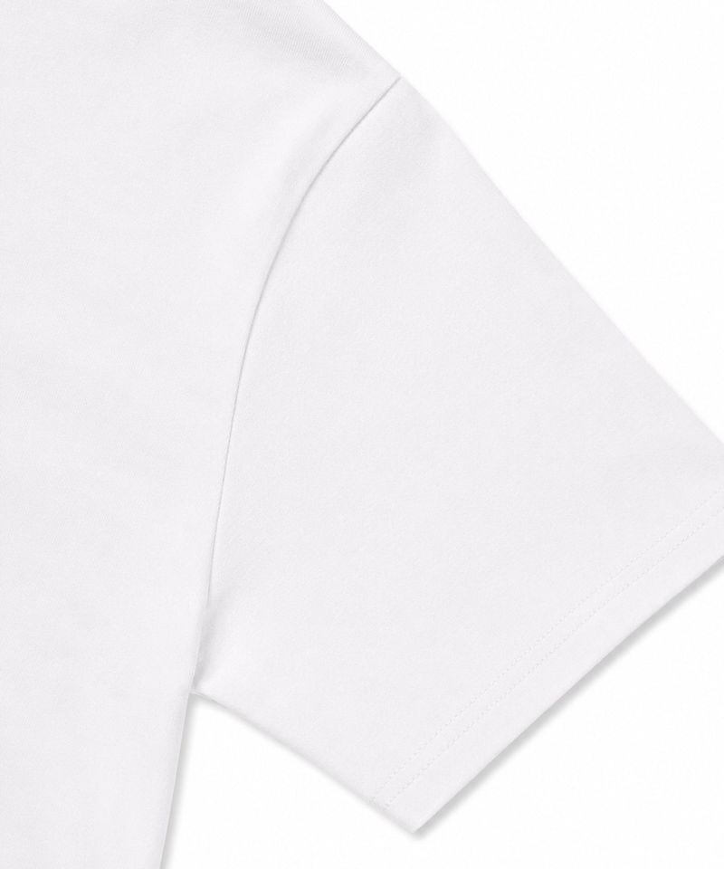 Layered Roll-Up Cropped T-shirt - White