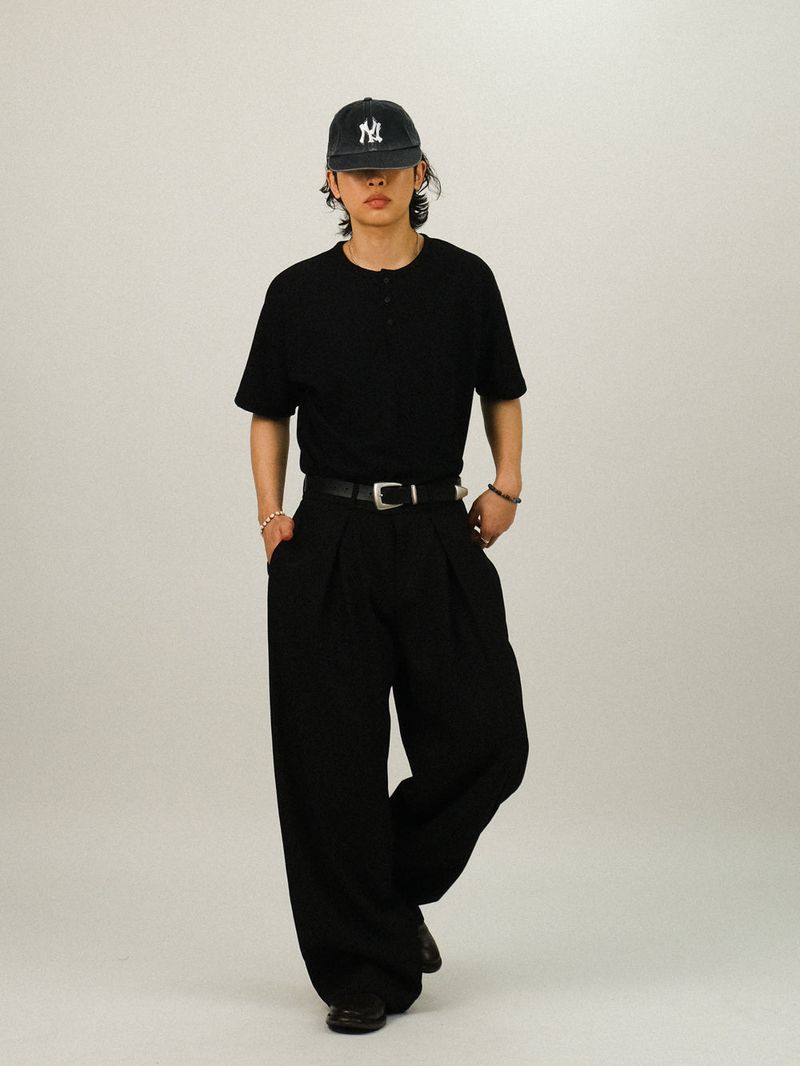 MEN Pin-tuck Banding Balloon Slacks