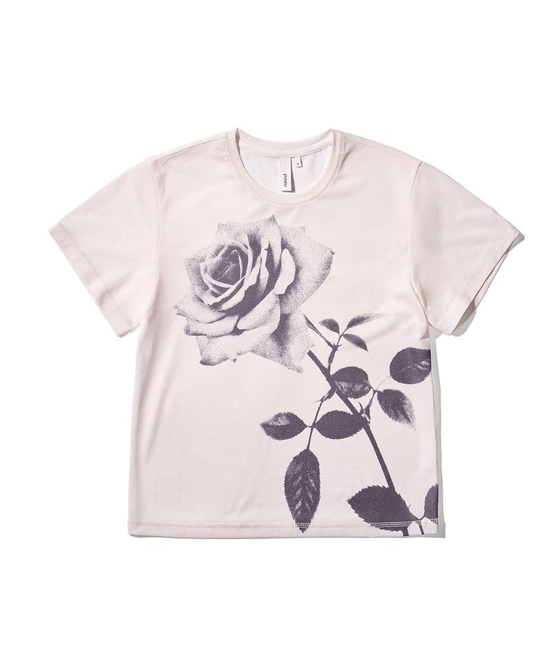 Rose Printed T-shirt - Ivory