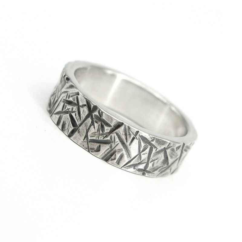 Rough6 silver ring