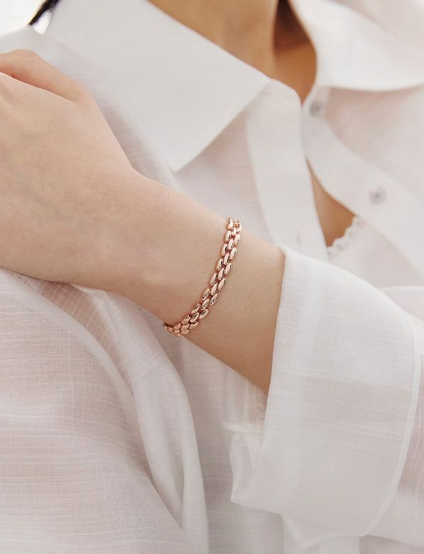 hyeres lor（イエール・ロール）の「26SS★ [Premium Plating] H-Link AB(P) Chain Bracelet（Accessories）」