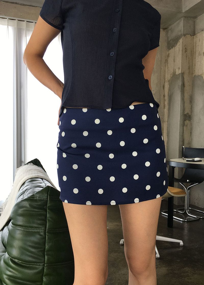 LOW POLKA DOT MINI SKIRT