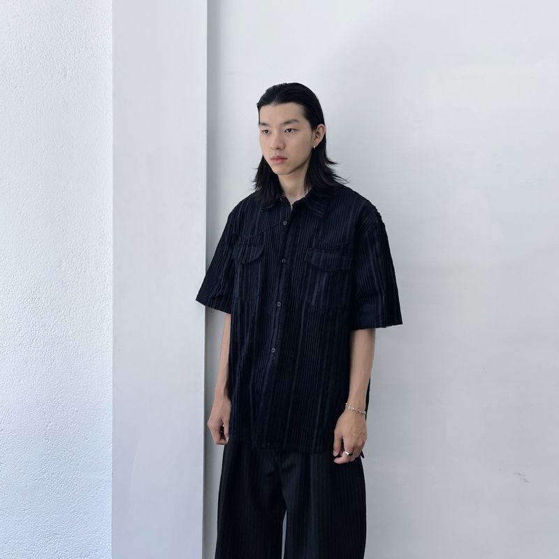 Textured Vertical Utility Shirt