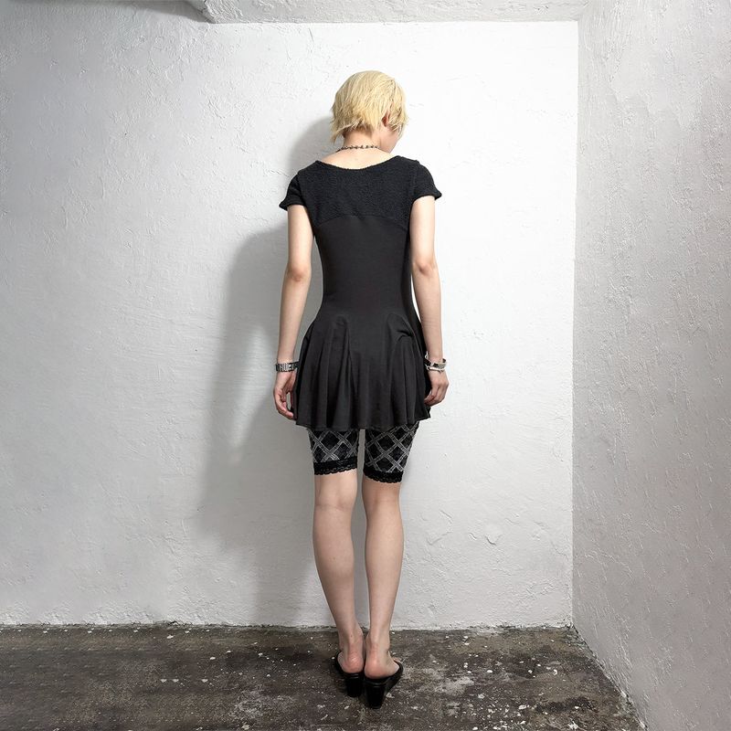CURVED LINE FLARED DRESS