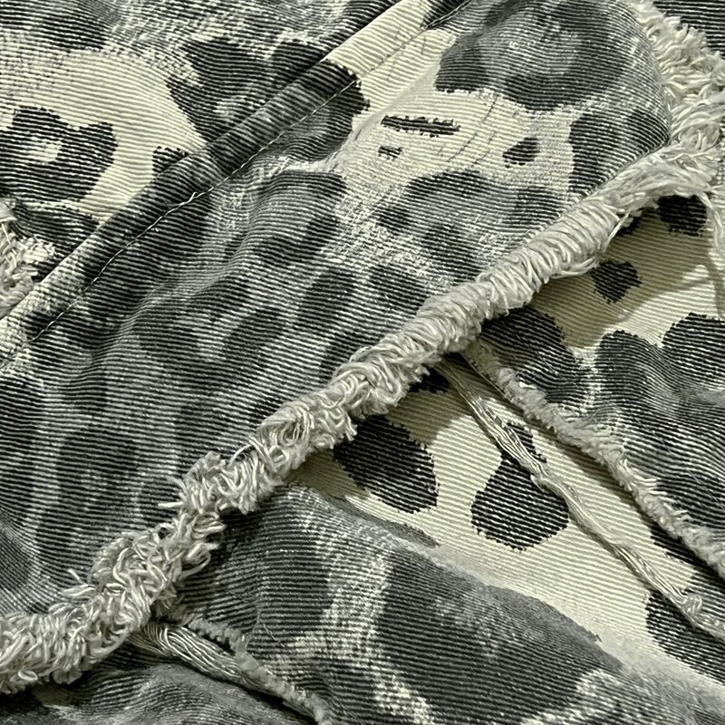 leopard grunge wide pants_grey