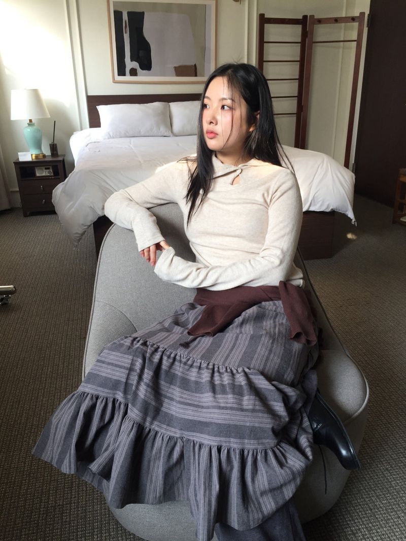 [MD Pick]Winder Stripe Skirt (1color)