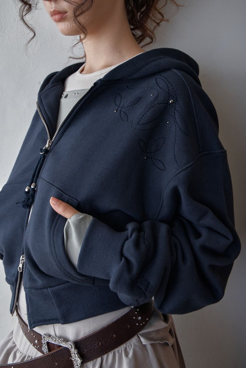 WESTERN BOLD STITCH HOODIE - NAVY 