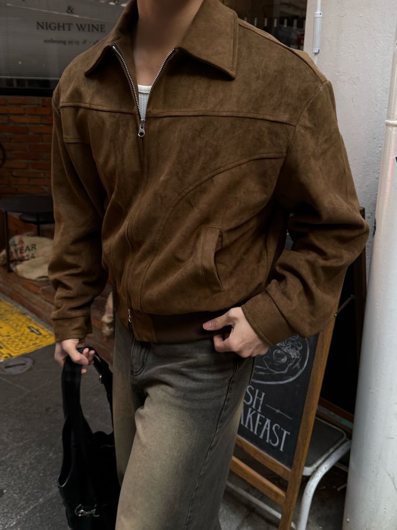 Sage suede jacket