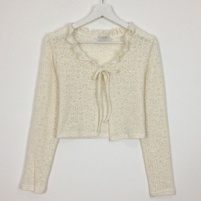 Crochet Frill Cardigan (2color)