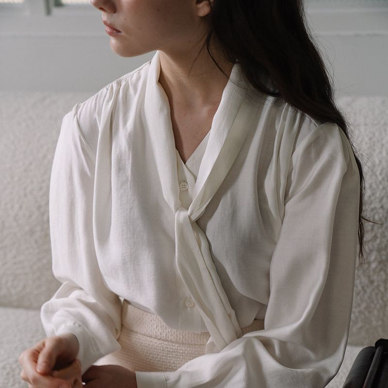 Silky Strap Blouse - Ivory