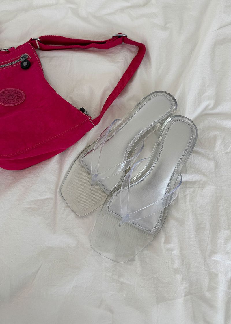 JELLY FLIPFLOP KITTEN HEELS (3color)