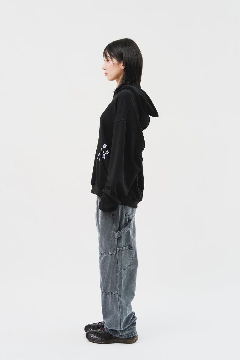 (MADE) Blue Star Softy Hoodie_Black