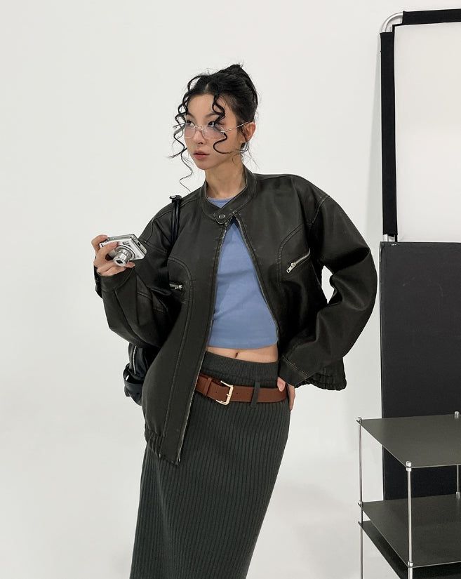 ULAN（ユレン）の「Gross cut washed leather jacket（Jackets/Outerwear）」