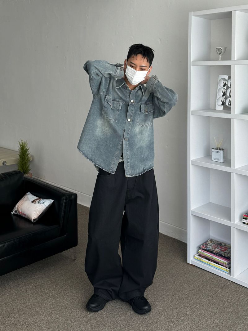 OW Washed Pocket Denim Shirt (2C)