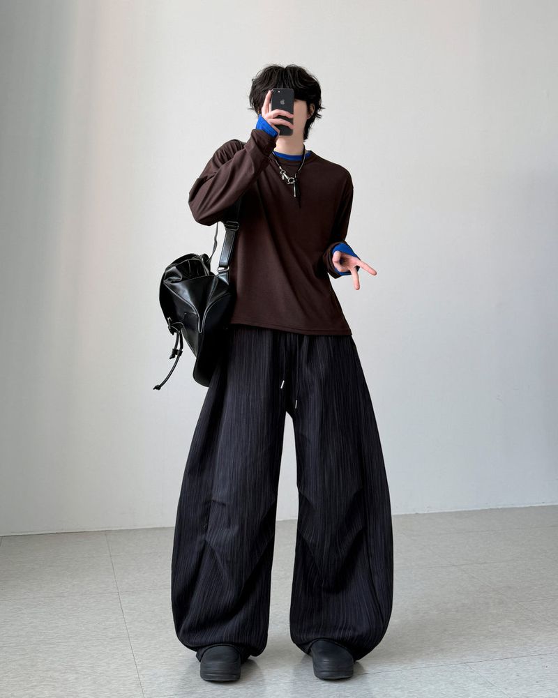 [1+1] Crop Layered Long Sleeve