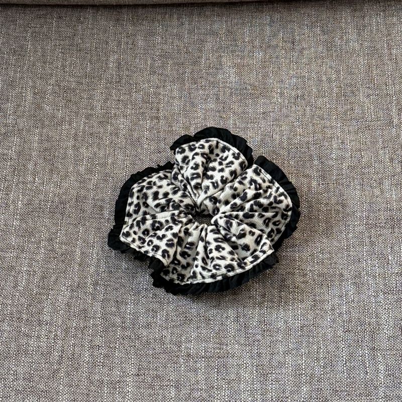 scrunchie corduroy leopard_ivory(B)