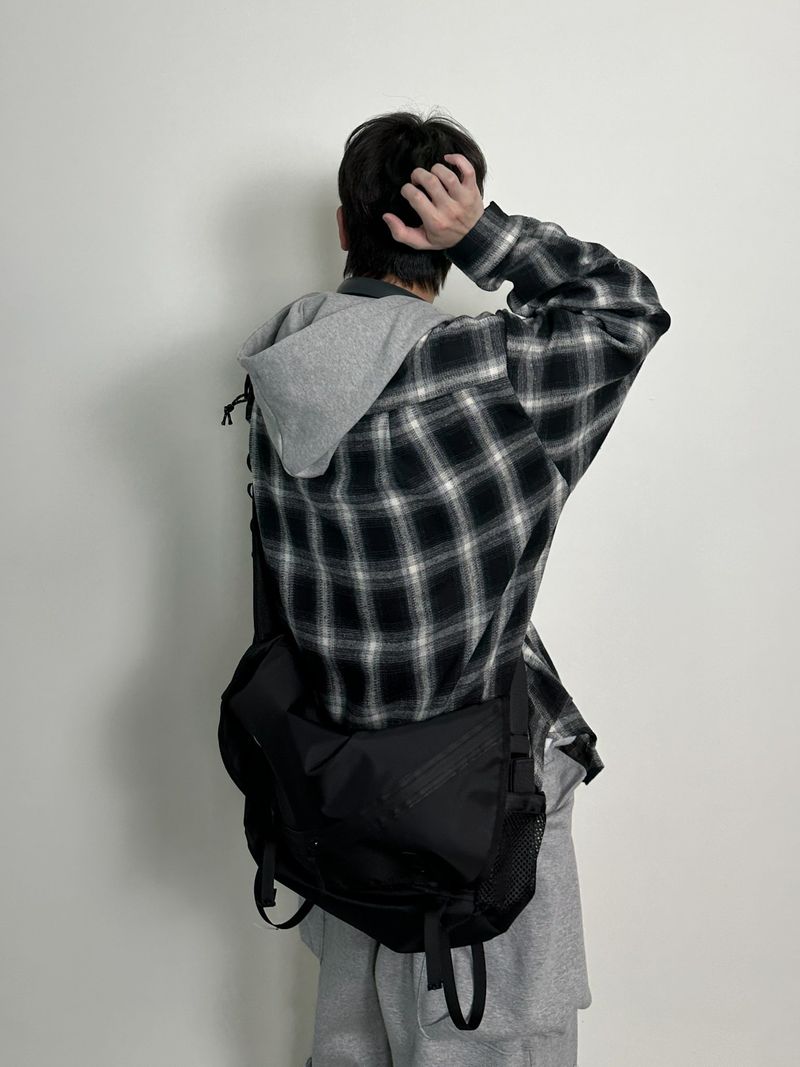 Henri hood over check shirts