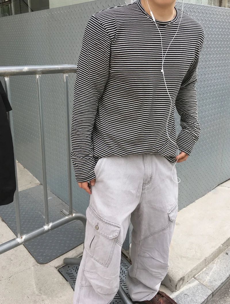 No.1858 P stripe T (3color)