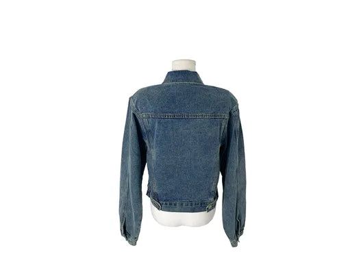 Raeon Vintage Crop Washing Denim Jacket