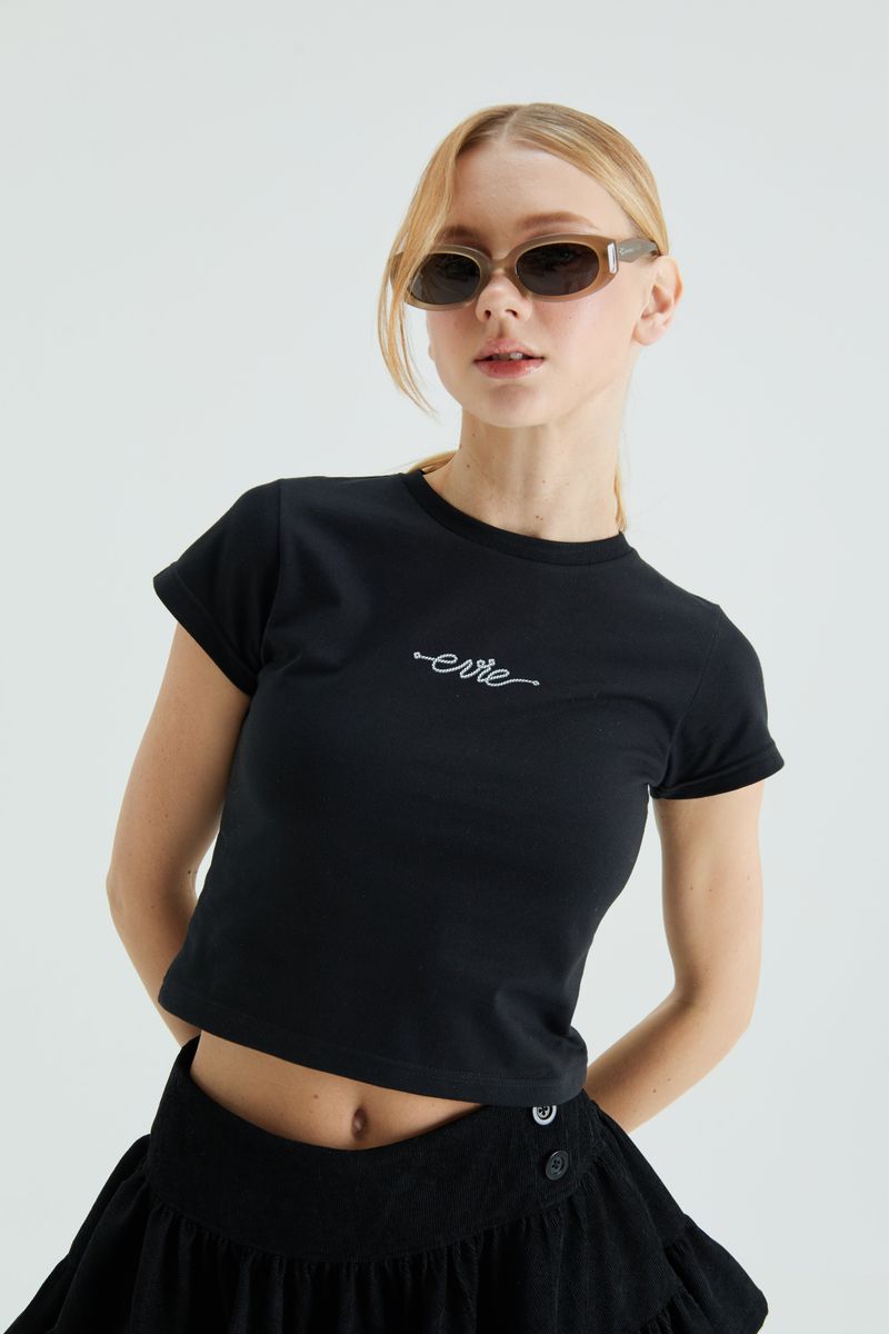 EVIE baby TEE BLACK