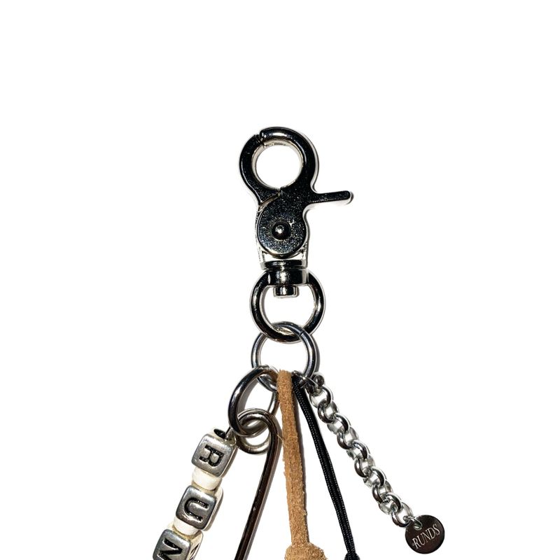 ethnic pin keyring (brown)