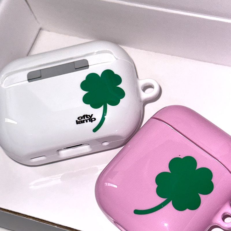 [made] Clover AirPods case pink(glossy hard)