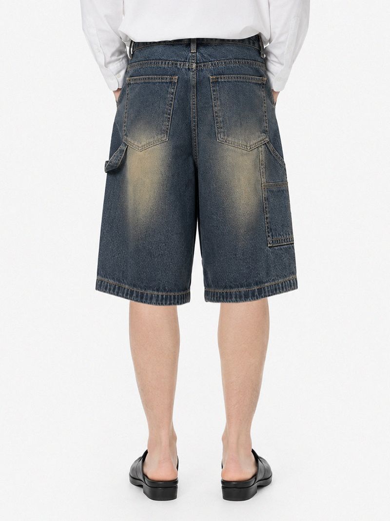 urban carpenter bermuda denim pants (muddy indigo)