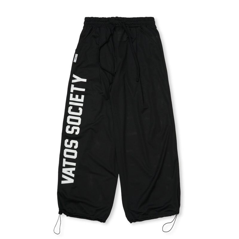 Mesh Wide Jogger Pants Black