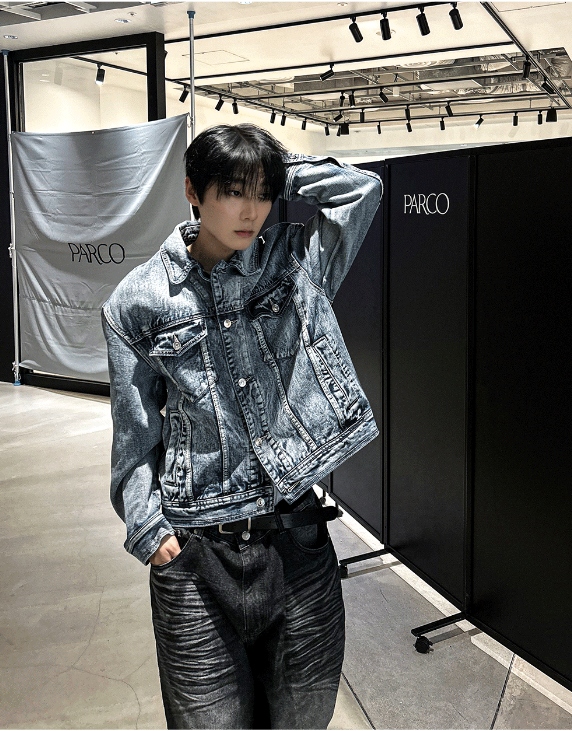 contemble snow denim jacket