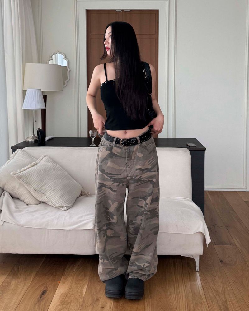 Camo cotton pants