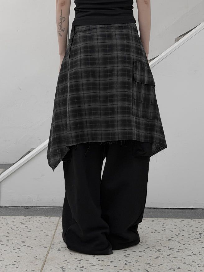 Sherbell Pocket Wrap Layered Skirt