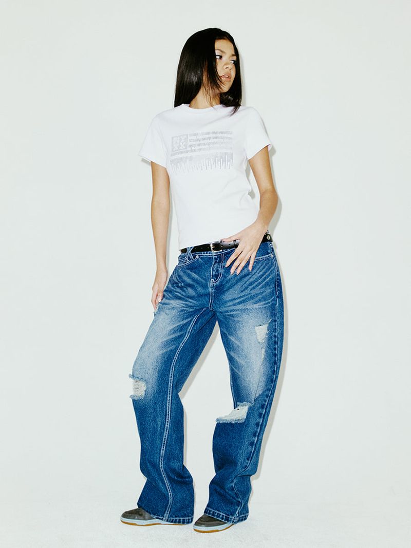 METAL NYX FLAG TEE WHITE