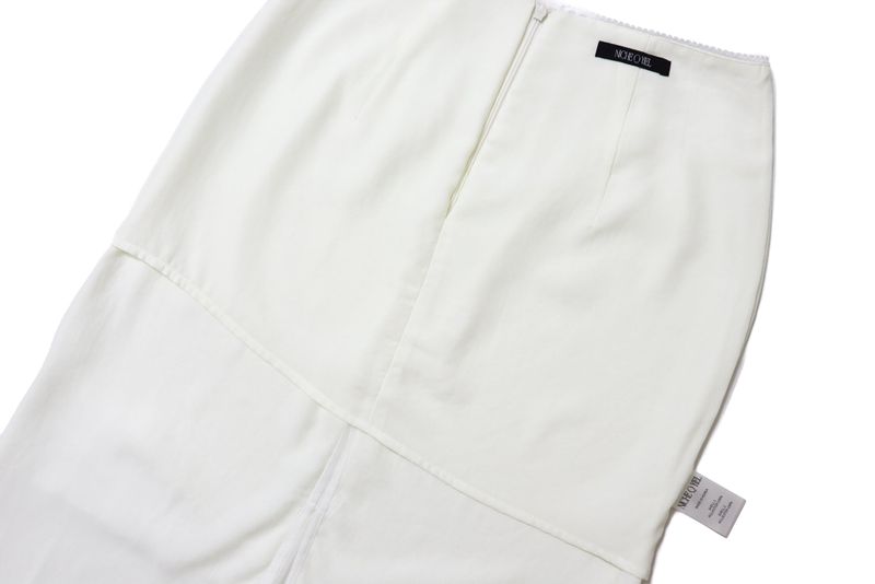 Lisha wrap long skirt (white)