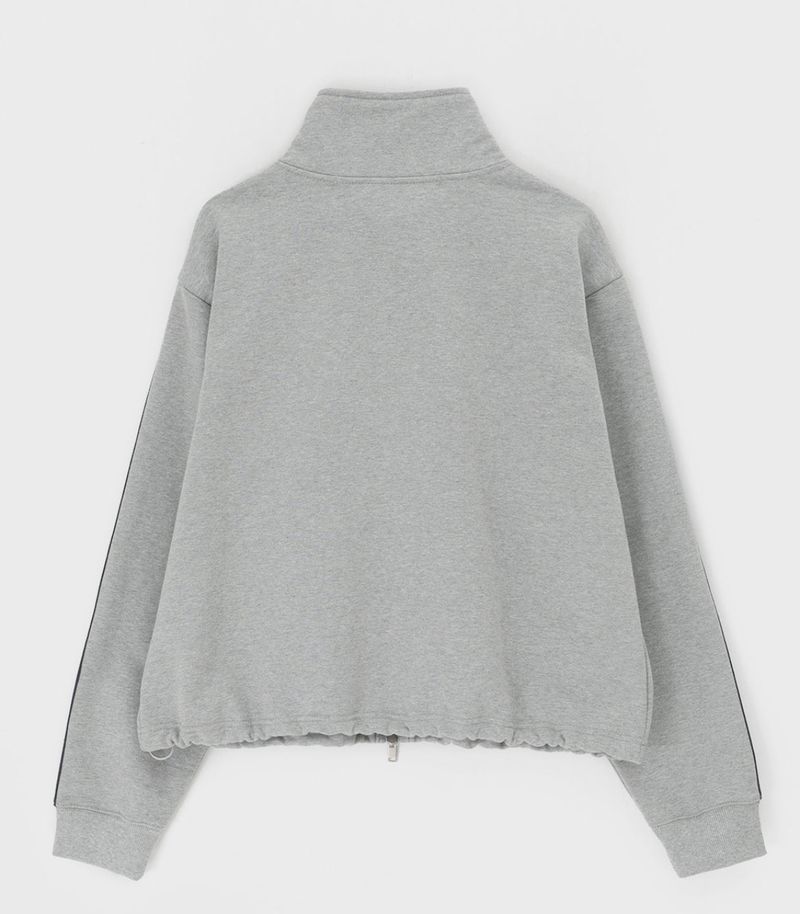 [B-BASIC] Heavy Sweat High Neck Line Zip-up