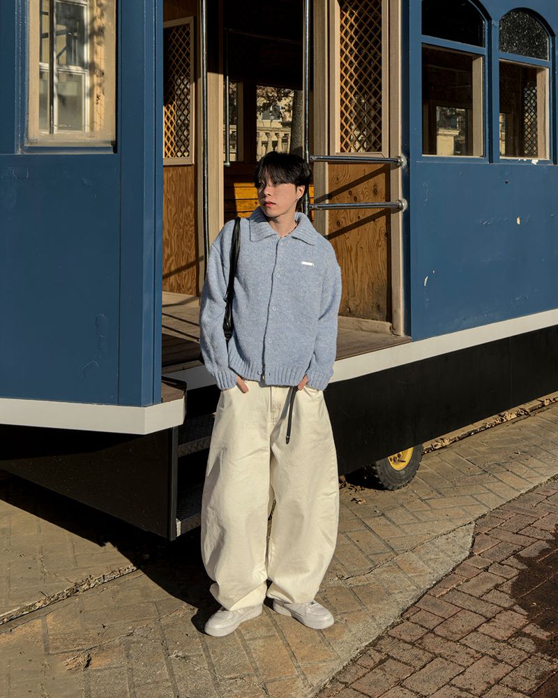 Nevis Cotton Wide Curved Pants
