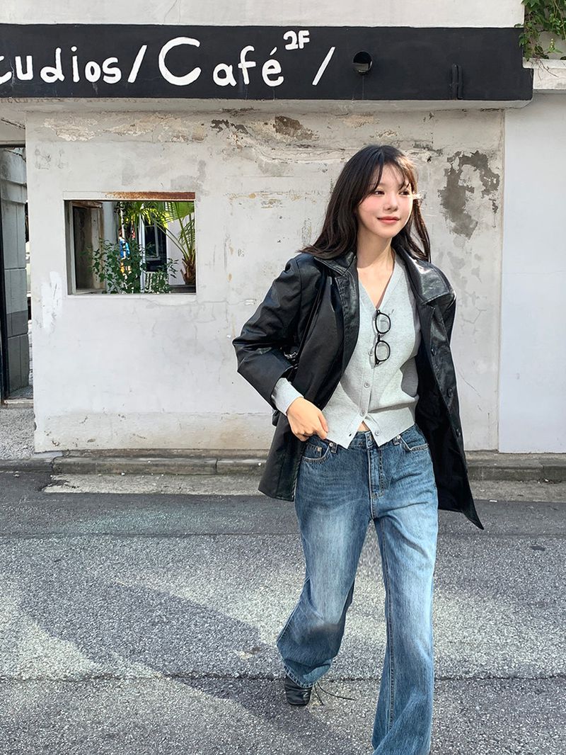 [MADE] Blending leather jacket