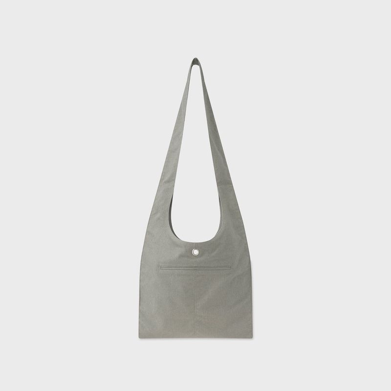 Fabric 2 Pocket Flat Cross Bag Set (Light Khaki)