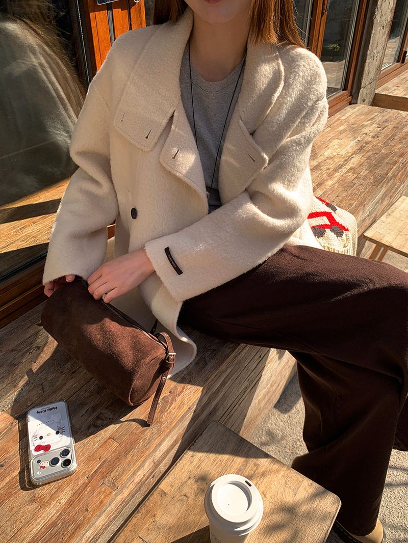 [MADE] KYLIE WOOL ALPACA HANDMADE HALF DOUBLE COAT