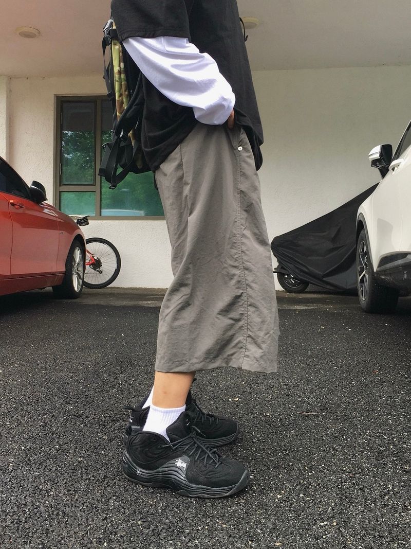 Roin Rivet Nylon Bermuda Pants 3C