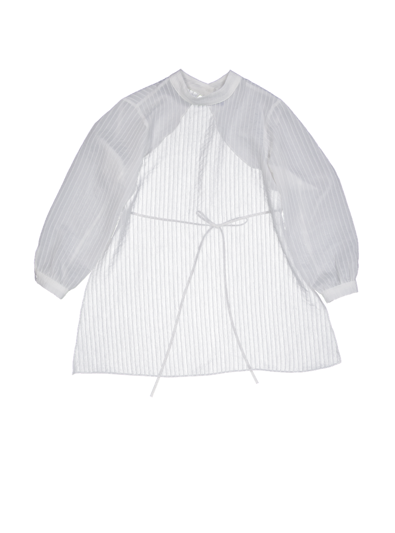 Pinny layered dress (white)