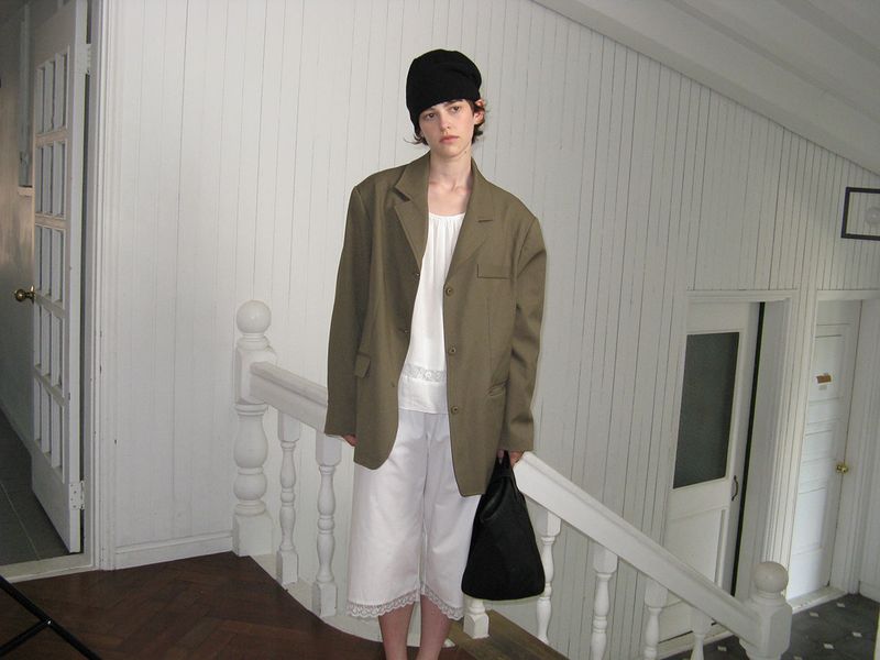 Row classic jacket_khaki beige