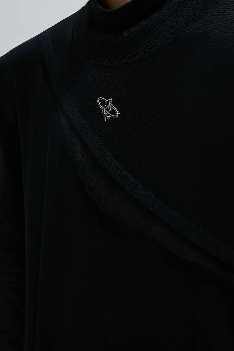 Deconstructed Turtleneck Base Tee