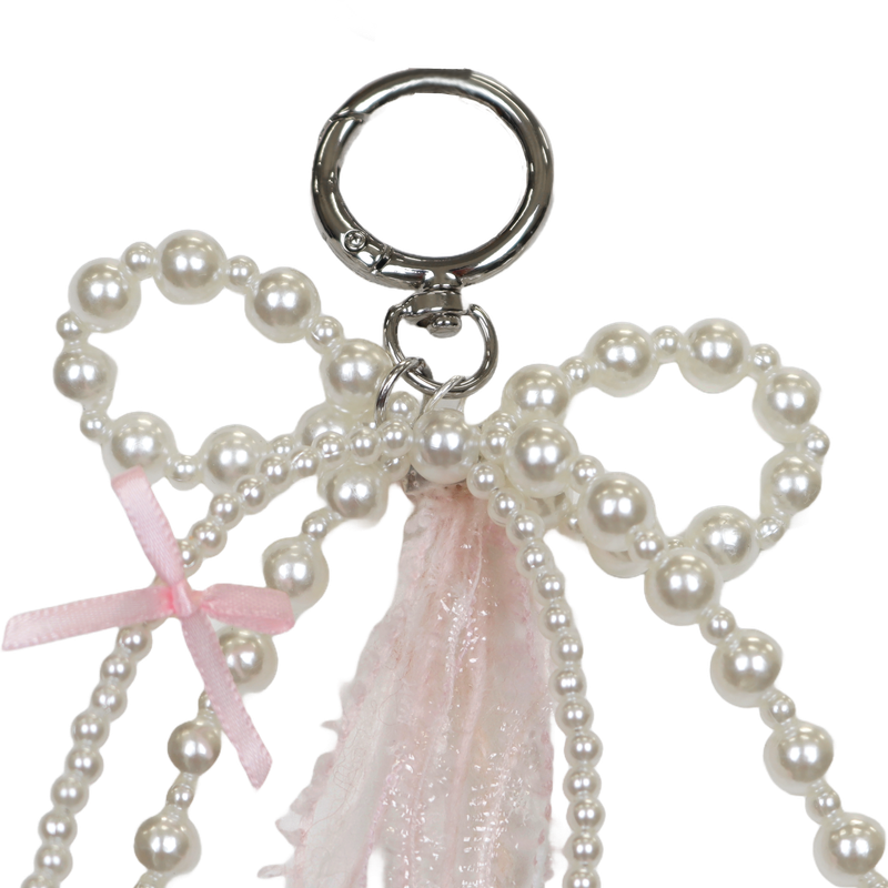 PEARL RIBBON TASSEL KEYRING
