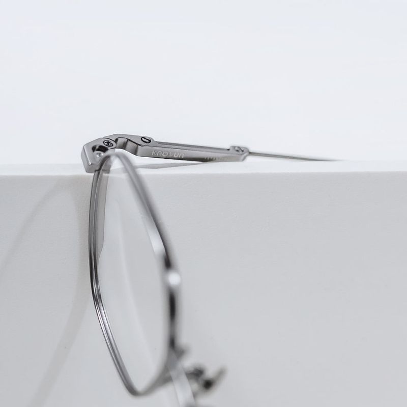 Knouun Square titanium glasses CODE. 102. A Dark Gray
