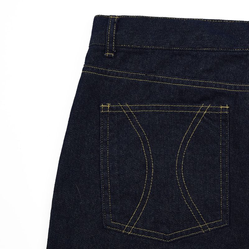 1/2 ROUX BASE UNIFORM LIGHT DENIM PANTS (BLUE)