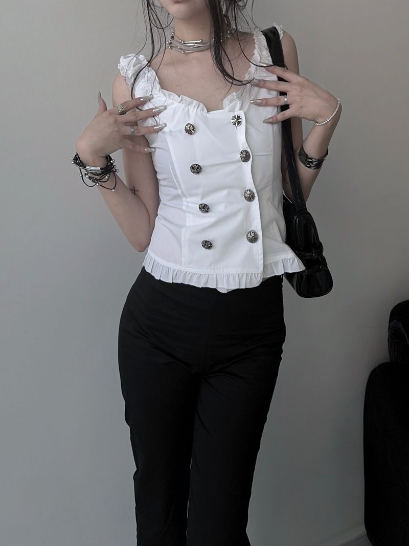 napoleon shirring blouse (2color)